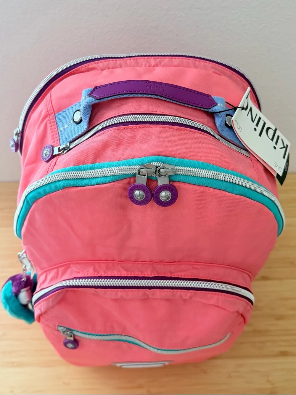 Kipling Seoul Extra Large 17” Laptop Backpack Coral Party